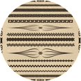 thumbnail image 1 of Ahgly Company Tapis Rond Lavable en Machine Intérieur Transitionnel Kaki Or, 5 Pieds Rond, 1 of 7
