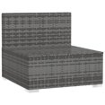 thumbnail image 4 of vidaXL Canapé 3 Places avec Coussins Gris Rotin Poly, 4 of 5