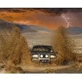 thumbnail image 2 of Panneau de Style Plaque d'Immatriculation 4x4 Blanc sur Noir, 2 of 4