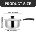 thumbnail image 3 of [Kitchen Cooking Pot], Thickened Bottom Small Stovetop Pan Kitchen Cooking Pan Non Odorous Stainless Random Lid, 1 Kitchen Cooking Pot, 3 of 8