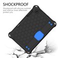 thumbnail image 2 of Silicone Case for Samsung Galaxy Tab S6 Lite (10.4") Tablet 2024/2022/2020, Durable TPU Case with Stand Function, Shock-absorbing Protective Crossbody Case with Shoulder Strap /Hand Strap, Blue Black, 2 of 6