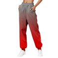 thumbnail image 3 of Womens Gradient Sweatpants Casual Loose Trousers With Pockets High Waist Pants, 3 of 3