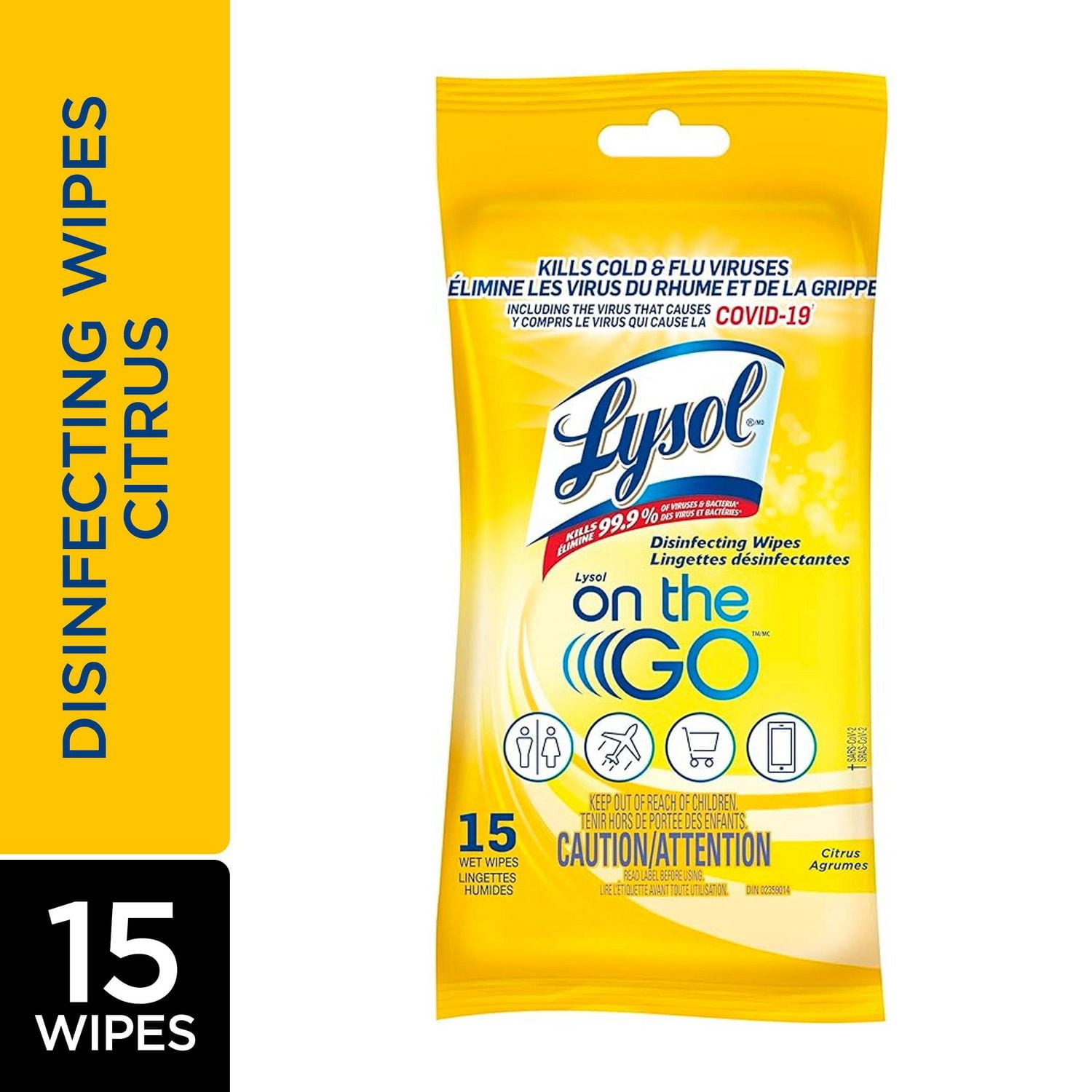 LYSOL Disinfecting Wipes - Lysol On the Go Citrus