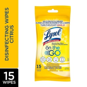 LYSOL Disinfecting Wipes - Lysol On the Go Citrus