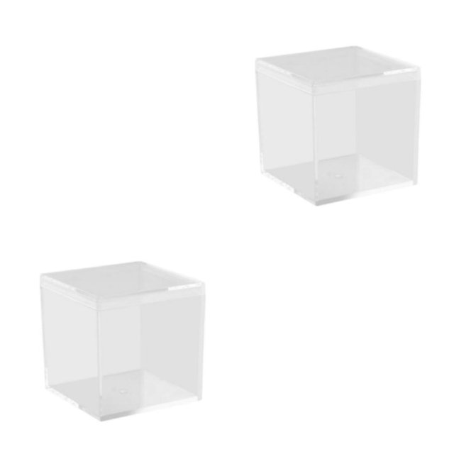 relayinert Mini Organisateur de Colliers en Forme de Bonbon Rangement de Colliers Transparent 4.5*4.5*4.5cm 2Set