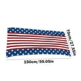 thumbnail image 1 of Fesfesfes Serviettes de Plage Rouges Blanches Bleues Quatre Juillet Décor Patriotique Extérieur Fournitures de Fête à la Piscine Motif Drapeau Grande Absorption Séchage Rapide, 1 of 2
