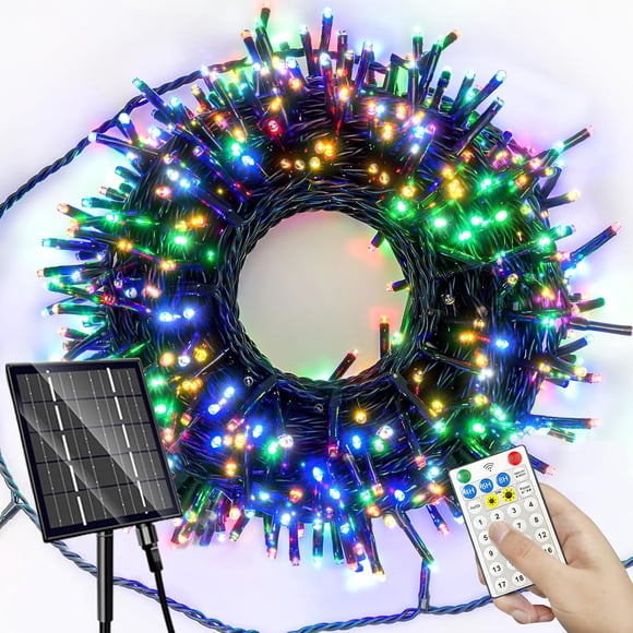 SOLARBABY Solar Christmas Lights Outdoor,164FT 500 LED Christmas Lights Outdoor 19 Modes Christmas Tree Lights for Outside Xmas Tree Garden Patio Wedding Christmas Decorations,Colorful