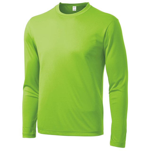 Gravity Threads Long-Sleeve Moisture-Wick Athletic Shirt - Lime Shock - 3XL