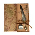 thumbnail image 1 of kurtrusly European Retro Feather Quill Alloy Pen Dip Dip Feather Pen Nib Calligraphy Writing Pen Gift Set With Ink Bottle, 1 of 7