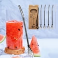 thumbnail image 1 of Stainless Steel Straw Spoon Coffee Beverage Stirring Spoon Milk Tea Filtering Straw Spoon With A Straw Brush, 1 of 6