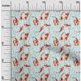 thumbnail image 2 of oneOone Polyester Spandex Sky Blue Fabric Asian Japanese Koi Fish Craft Projects Decor Fabric Printed by The Yard 56 Inch Wide, 2 of 4