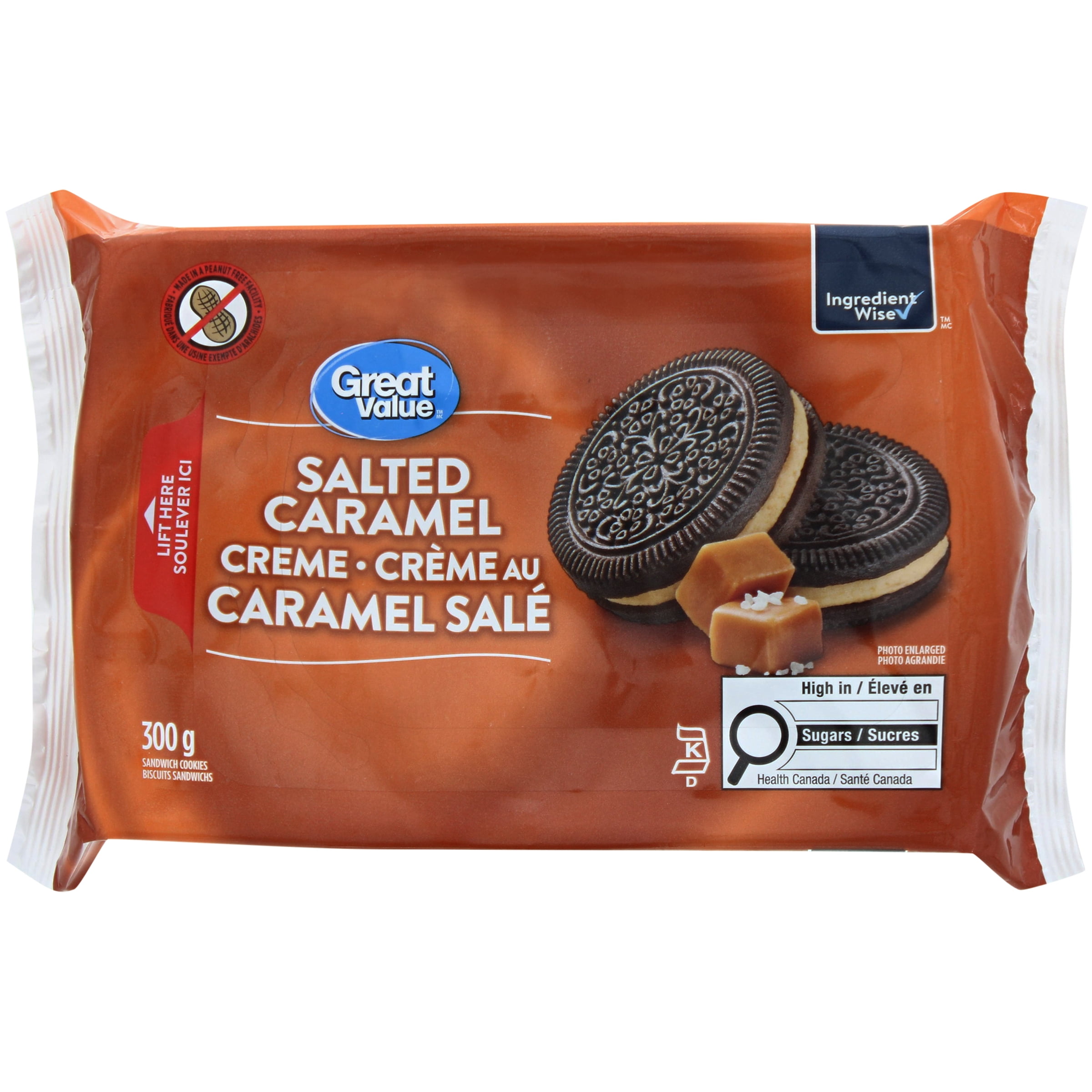 Great Value Salted Caramel Creme Sandwich Cookies