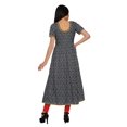 thumbnail image 4 of Moomaya Longues Robes Tuniques en Coton Imprimé à Manches Courtes avec Fente avant pour Femmes, 4 of 6
