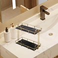 thumbnail image 4 of justharion Storage Rack Multi-layer Storage Box Perfume Jewellery Container Basket S Double Layer Black, 4 of 8