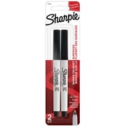Sharpie Permanent Markers, Ultra Fine Point, Black, 2 Count
