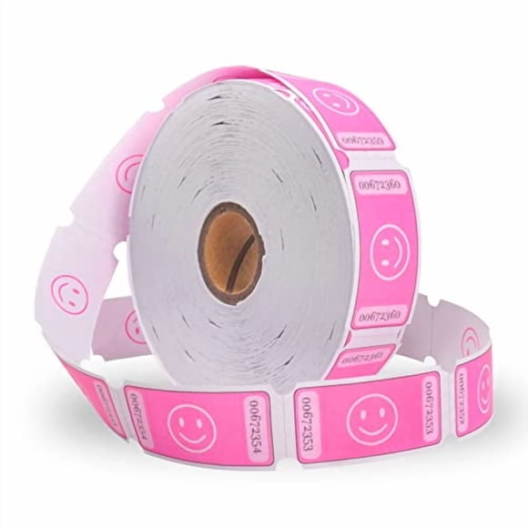 L LIKED Smile Tickets Roll Each Tickets 1 Pieds'x2 Pieds', pour Événements, Inscription, Récompense de Classe, Collecte de Fonds et Prix, 1000 Tickets/rouleau Simple