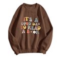 thumbnail image 1 of Meichang Chandails en Molleton Surdimensionnés pour Femmes Épaules Tombantes Pull Décontracté Manches Longues Col Rond Chandails en Molleton Confortables Pull Graphique Mignon, 1 of 2
