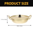 thumbnail image 2 of Miangastore 1 Set Ramen Pot with Handles Golden Aluminum Cooking Campers, 2 of 8