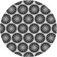 thumbnail image 1 of Ahgly Company Machine Washable Indoor Round Transitional Midnight Gray Area Rugs, 3' Round, 1 of 7