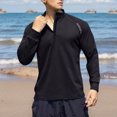 thumbnail image 3 of QIPOPIQ Men's UPF 50+ Sun Shirt 1/4 Zip Up Long Sleeve Rash Guard Lightweight Hiking Workout Running Pullover Clearance, 3 of 6
