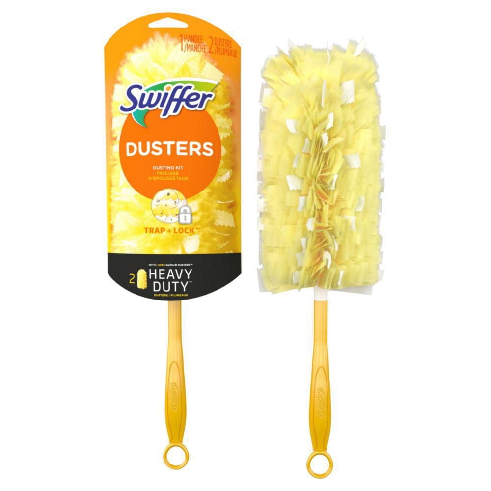 Swiffer Duster Heavy Duty 3 ft Extendable Handle Starter Kit with 2 Refills