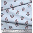 thumbnail image 3 of Soimoi Modal Satin Fabric Floral Block Print Fabric by The Yard 42 Inch Wide, 3 of 5