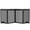 Black, variant on PawHut 80" Extra Wide Freestanding Pet Gate with Support Feet, Black