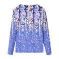 thumbnail image 4 of CEHVOM Femmes Dames Col Rond Hauts Amples T-Shirts Décontractés à Imprimé Blouse à Manches Longues Liquidation, 4 of 5