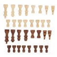thumbnail image 4 of Pièces d'Échecs Remplacement, 32 Pièces Pièces d'Échecs Seulement Taille Modérée Plus Lisse Cadeau Idéal pour la Réunion de Famille pour les Professionnels, 4 of 8
