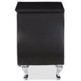 thumbnail image 4 of Bowery Hill 2 Drawer Faux Leather Nightstand in Black, 4 of 4