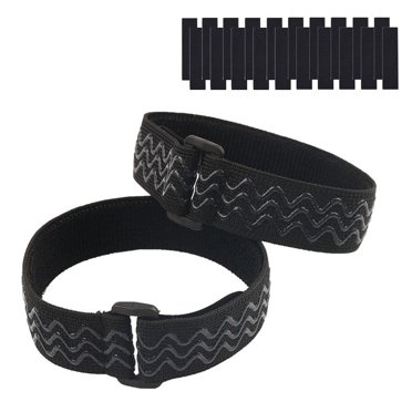 Boot Straps, 1 Pair Knee Boot Straps of Elastic Adjustable Belt, Plus Extra 12 /20Pcs Adhesive Tape Hook Sticker for Fall-Off Prevention