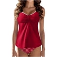 thumbnail image 2 of Maillots de Bain pour Femmes, Tankinis pour Femmes Modestes Deux Pièces, Haut de Tankini à Nœud devant avec Bas, Cadeaux d'Anniversaire, 2 of 4