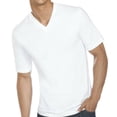 thumbnail image 4 of 3-6 Pack Men's 100% Cotton Tagless V-Neck T-Shirt Undershirt Tee, 4 of 10