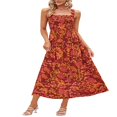 thumbnail image 1 of Robe Maxi Plissée d'Été pour Femme, Col Licou, Sans Manches, Robe Soleil, Dos Croisé, Fluide, Maxi Longue, 1 of 6
