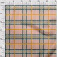 thumbnail image 3 of oneOone Cotton Cambric Peach Fabric Madras Check Sewing Craft Projects Fabric Prints By Yard 56 Inch Wide, 3 of 4