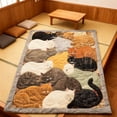 thumbnail image 5 of ZZkhGO Cat Flannel Blanket, Sleeping Cats Pattern Blanket, Removable Cozy Flannel Throw for Bed Couch Warmth, 5 of 5