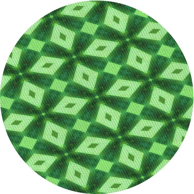 Ahgly Company Tapis d'Intérieur Lavable en Machine Carré Vert, 3 Pieds Carré