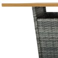 thumbnail image 5 of vidaXL Bar Table Grey 80x80x110 cm Poly Rattan and Solid Acacia Wood, 5 of 5