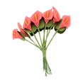 thumbnail image 2 of Langgg Bouquet de Décoration Extérieur Simulation Bricolage Décorations de Fleurs Rouge, 2 of 6