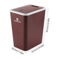 thumbnail image 3 of Dvkptbk Bathroom Trash Can With Lid Garbage Can With Press Lid Plastic Wastebasket With Popup Lid For Toilet Office Bedroom Living Room, 3 of 6