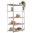 thumbnail image 2 of vidaXL 5-Layer Shelves 5 pcs Silver Steel&Engineered Wood, 2 of 5