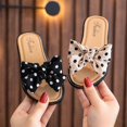 thumbnail image 4 of Kmbangi Girls Beach Slippers Toddlers Dots Bow Open Toe Slide Slippers, 4 of 9