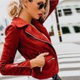 thumbnail image 4 of Veste Bomber Vintage à Fermeture Éclair pour Femmes Hiver, 4 of 7