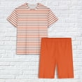 thumbnail image 5 of Ensemble de Pyjama pour Femmes, Haut à Manches Courtes en Laitue Unie avec Short, Ensemble de Pyjama, Cadeaux pour Femmes, TG, 5 of 5
