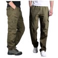 thumbnail image 2 of UVEASISHA Pantalon Cargo Tactique Homme Coupe Décontractée Pantalon de Randonnée Cargo de Travail avec Multi-Poches Coton Ripstop Pantalon d'Escalade Léger Rentrée des Classes Solde, Jaune, TG, 2 of 6