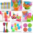 thumbnail image 4 of Party Essentials Assiettes Rondes de Fête/déjeuner en Plastique Rigide de 9 Pouces, Lot de 40, Néon Assorti, 4 of 5