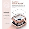 thumbnail image 2 of Apple Watch Case Series 7 41mm Bling Rhinestone Apple Watch Protective Case Bumper Frame Screen Protector Case Cover for Women Girl iWatch Series 41mm, 2 of 6