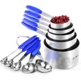 thumbnail image 1 of U-Taste 18/8 Stainless Steel Measuring Cups and Spoons Set: 10 Pieces Metal Stacking Kitchen Baking Cooking Food Measure Set 5 Cups 5 Spoons with Strengthened weld joints (Black), 1 of 10
