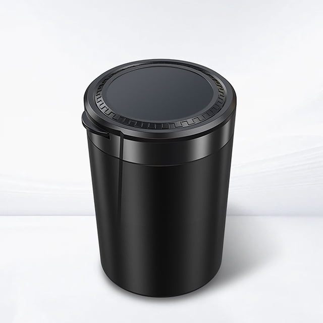 EGNMCR Car Accessories Car Ashtray Metal Inner Compartment Smokings In The Car Does Not Drop Ash Artifact Multi-function One-button Open Lid Car Ashtray Cars ashtray