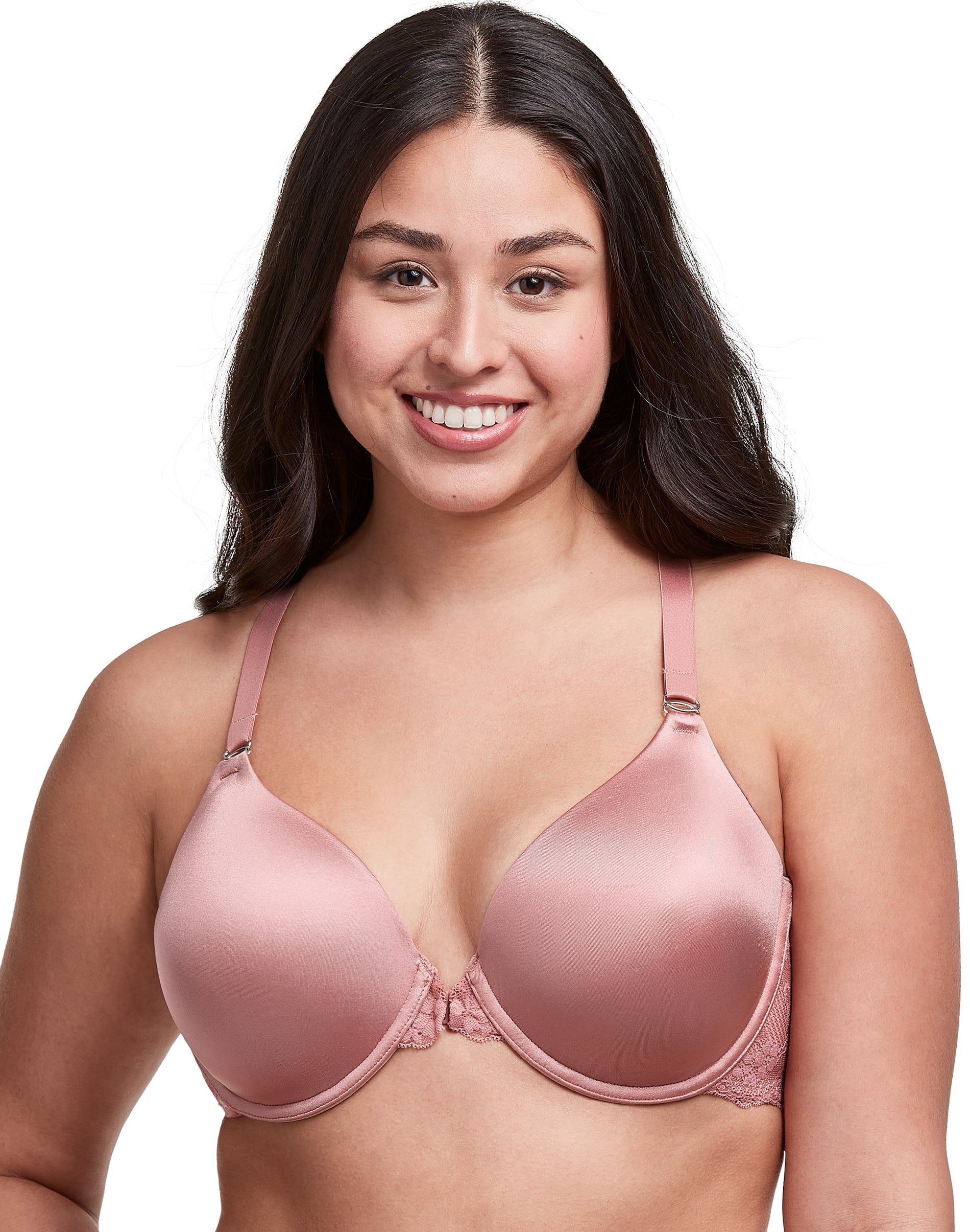 Maidenform Soutien-Gorge T-Back Pure Genius pour Femmes avec Dentelle, 38D, Rose Brume